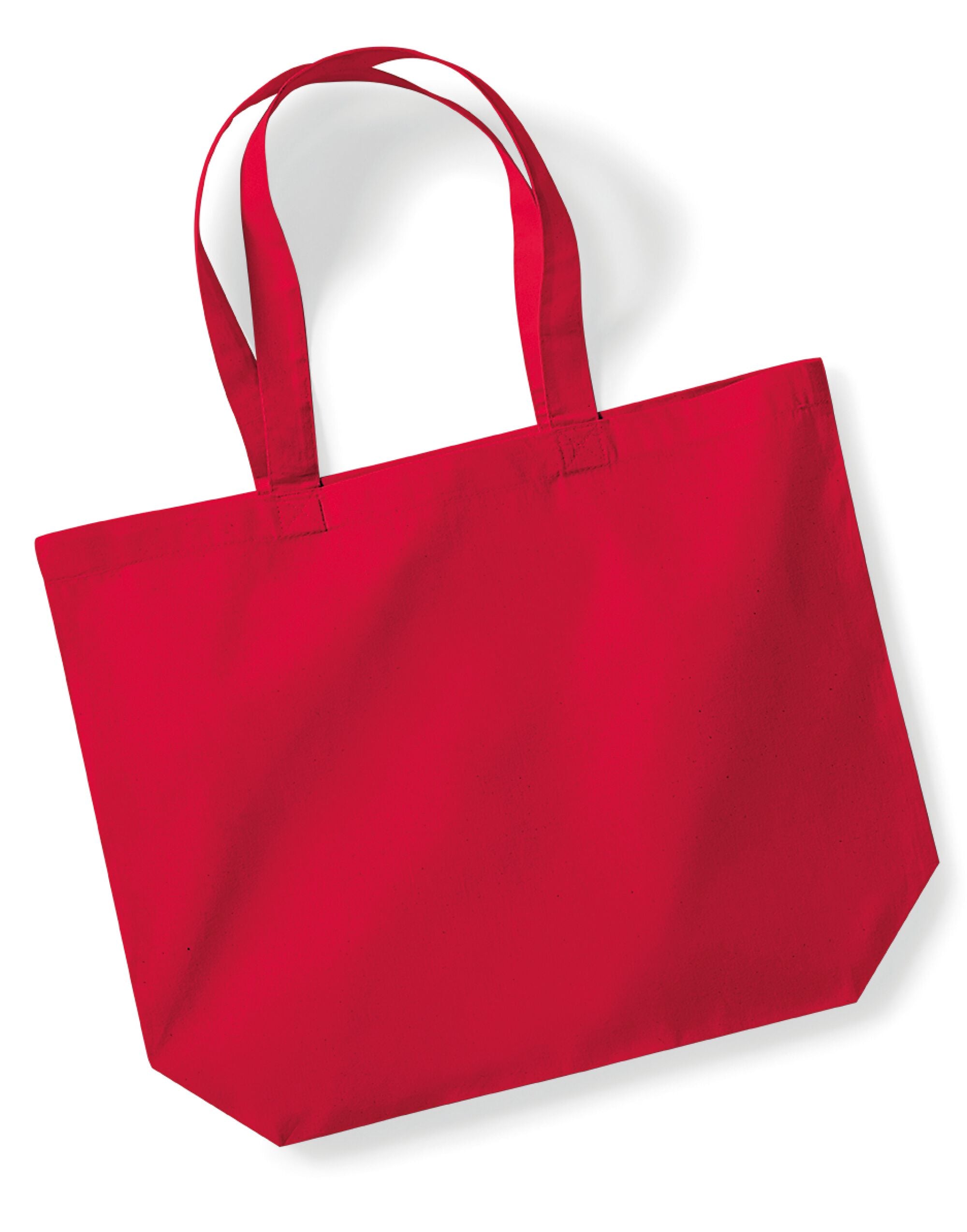 Westford Mill Organic Premium Maxi Tote w265 - Classic Red O S - Customisable Bags