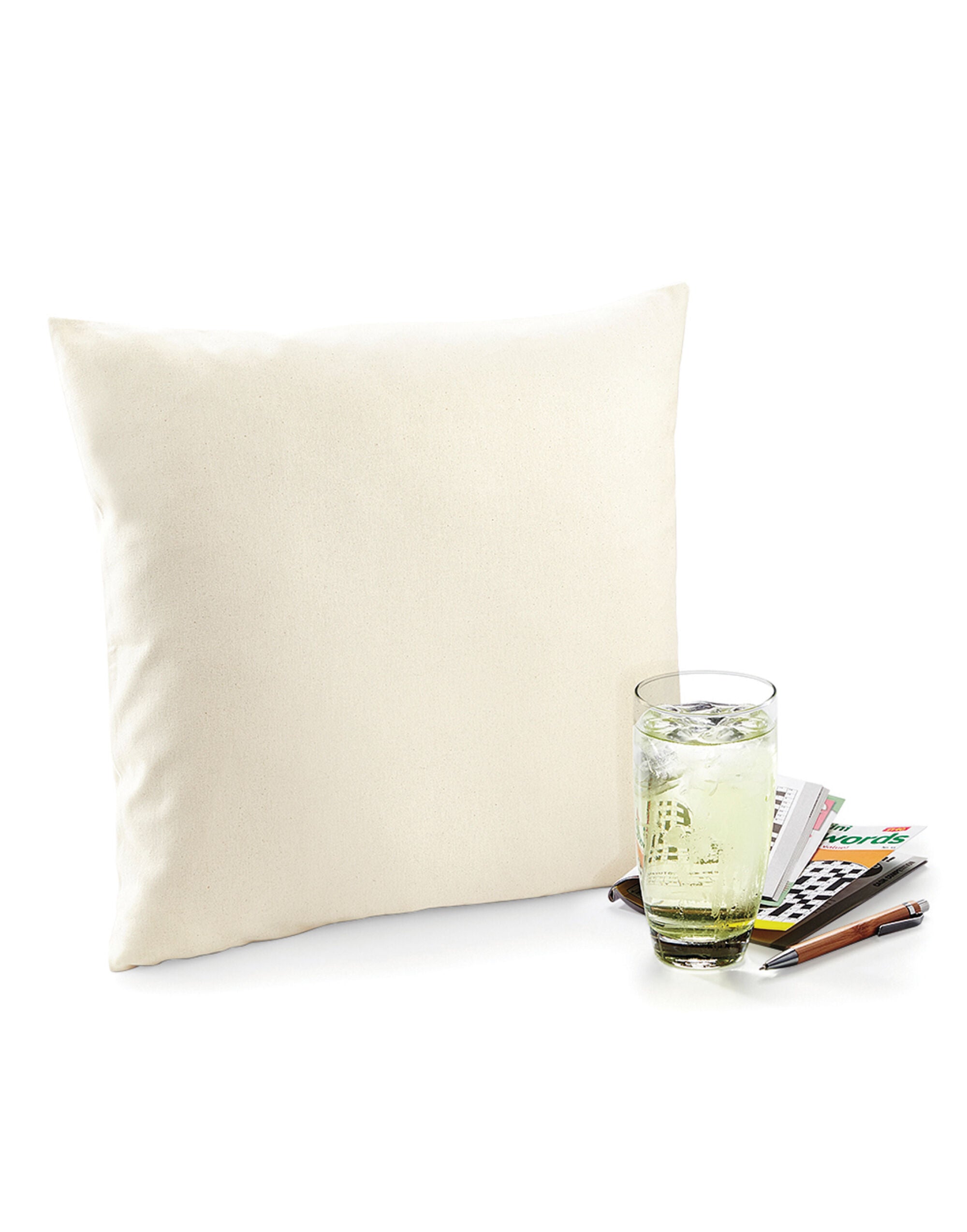Westford Mill Cotton Cushion Cover w350 - Natural - Customisable Bags