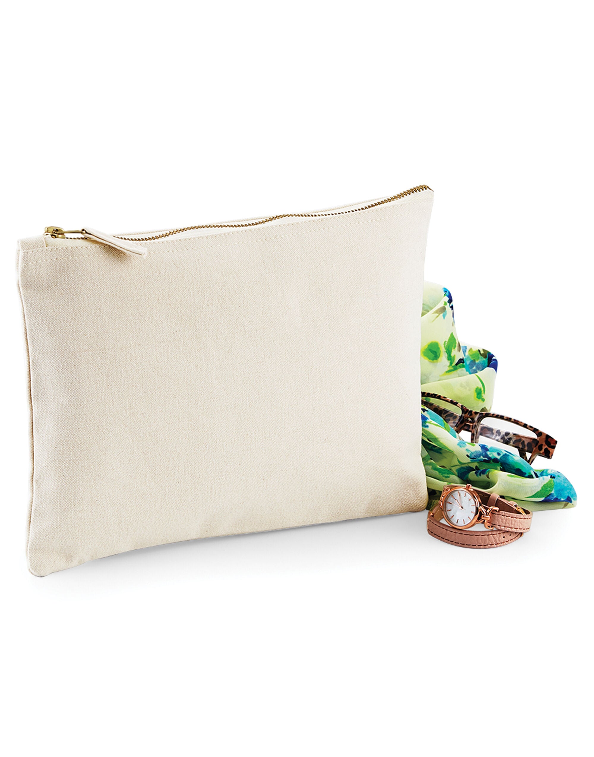 Westford Mill Canvas Accessory Case w530 - Natural - Customisable Bags
