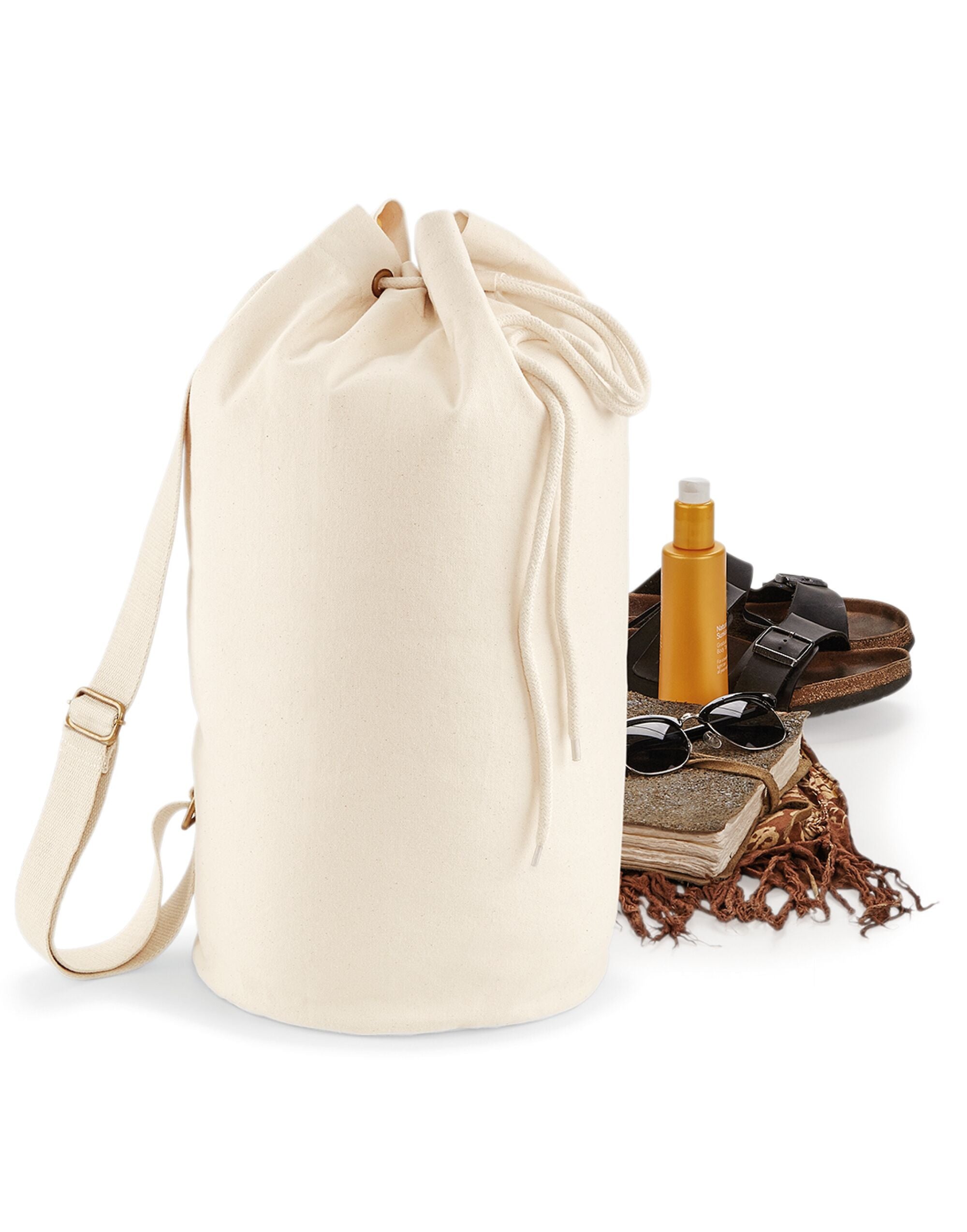 Westford Mill EarthAware Organic SeaBag w812 - Natural O S - Customisable Bags