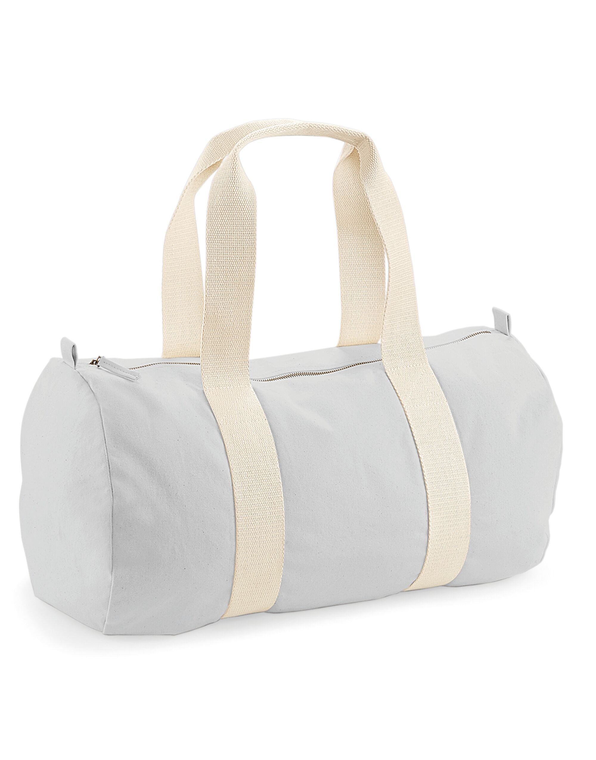 Westford Mill EAware Organic Barrel Bag w814 - Light Grey O S - Customisable Bags