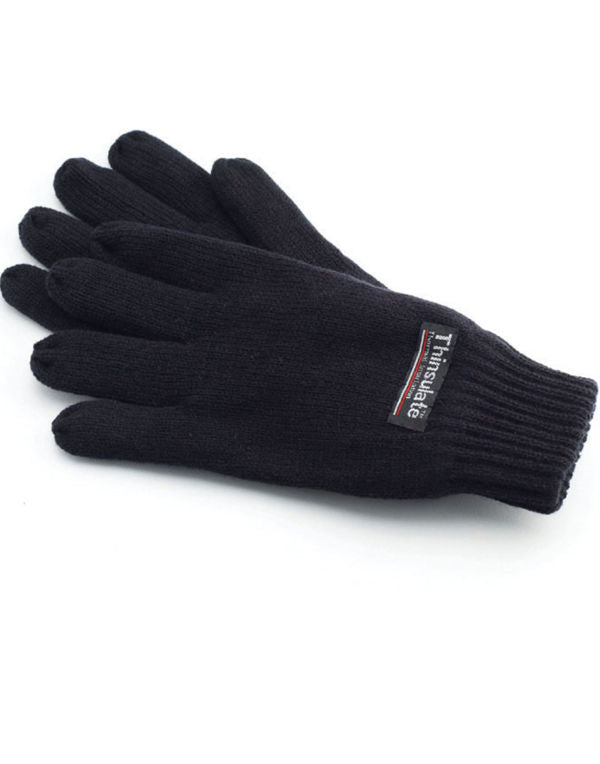 Yoko 3m Thinsulate Full Finger Gloves WN784 - Black O S - Customisable Gloves