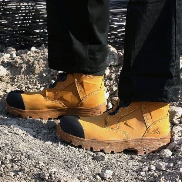 Rock Fall Honeystone Waterproof Boa Safety Boot RF610 - Honey Black - Customisable Boots