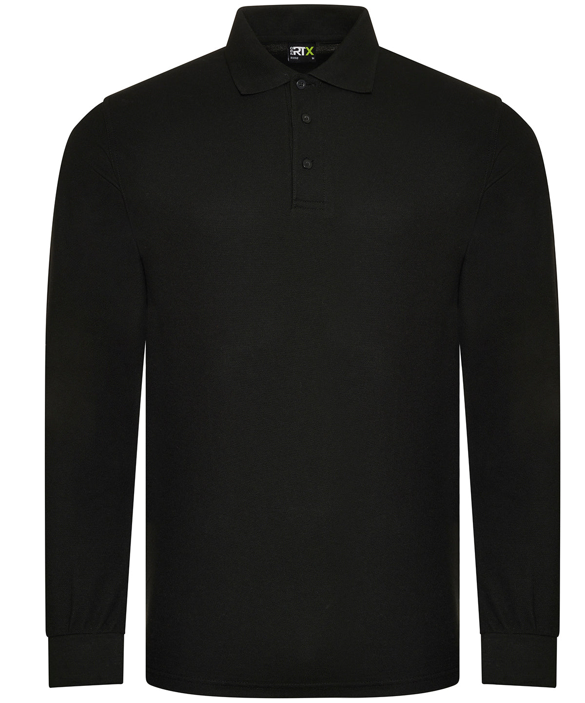 ProRTX Pro long sleeve polo RX102 - Black - Customisable Polo Shirts