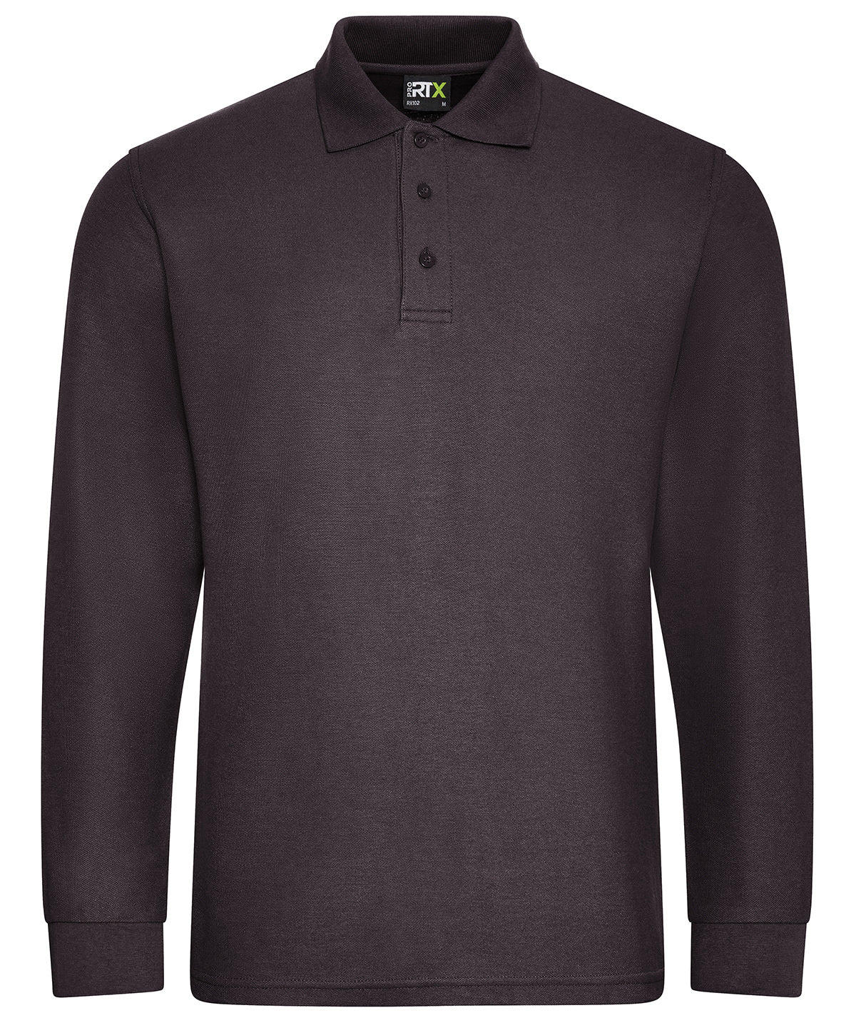 ProRTX Pro long sleeve polo RX102 - Charcoal - Customisable Polo Shirts