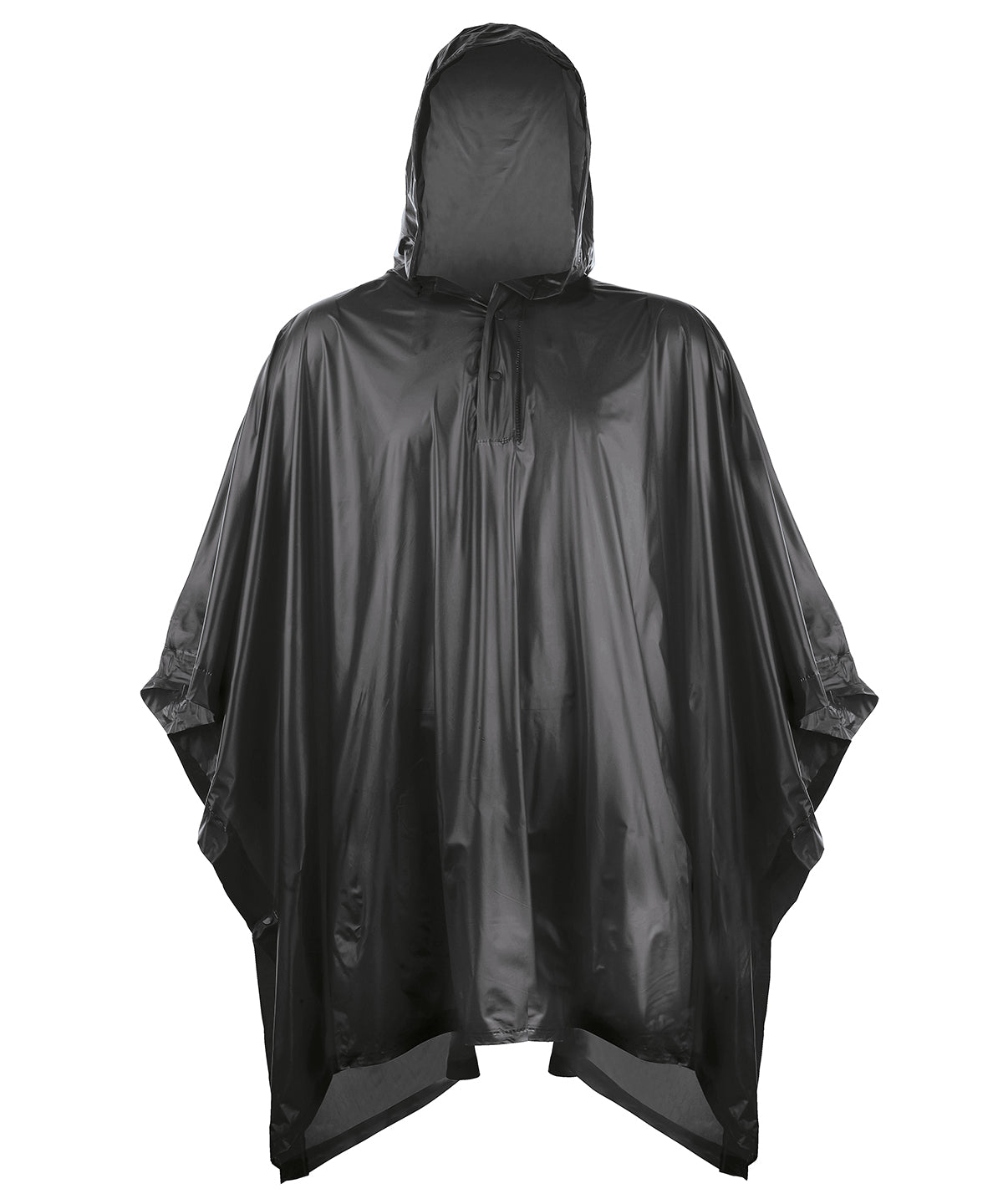 Kids plastic poncho - Splashmacs - SC019 - Black One Size - Customisable Ponchos