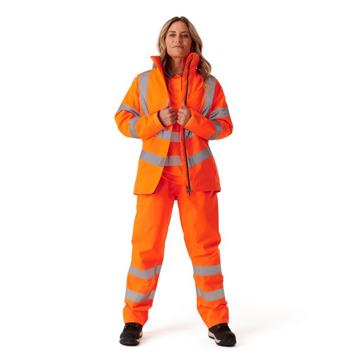 Supertouch - Ladies Hi Vis Orange Kamela Padded Jacket - HV301 - - Customisable Jacket