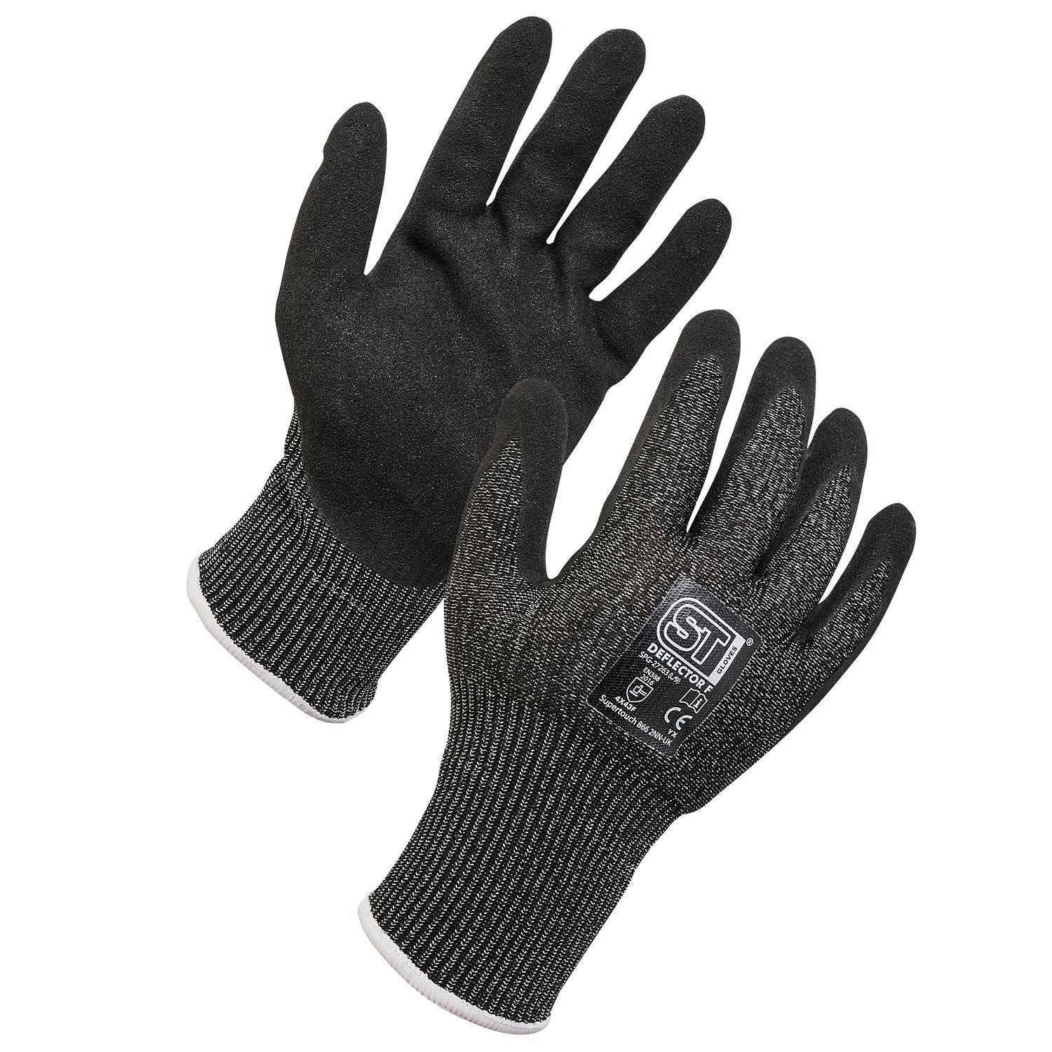 Supertouch - Supertouch Deflector F Cut Resistant Gloves - G767 - Black - Customisable General Handling