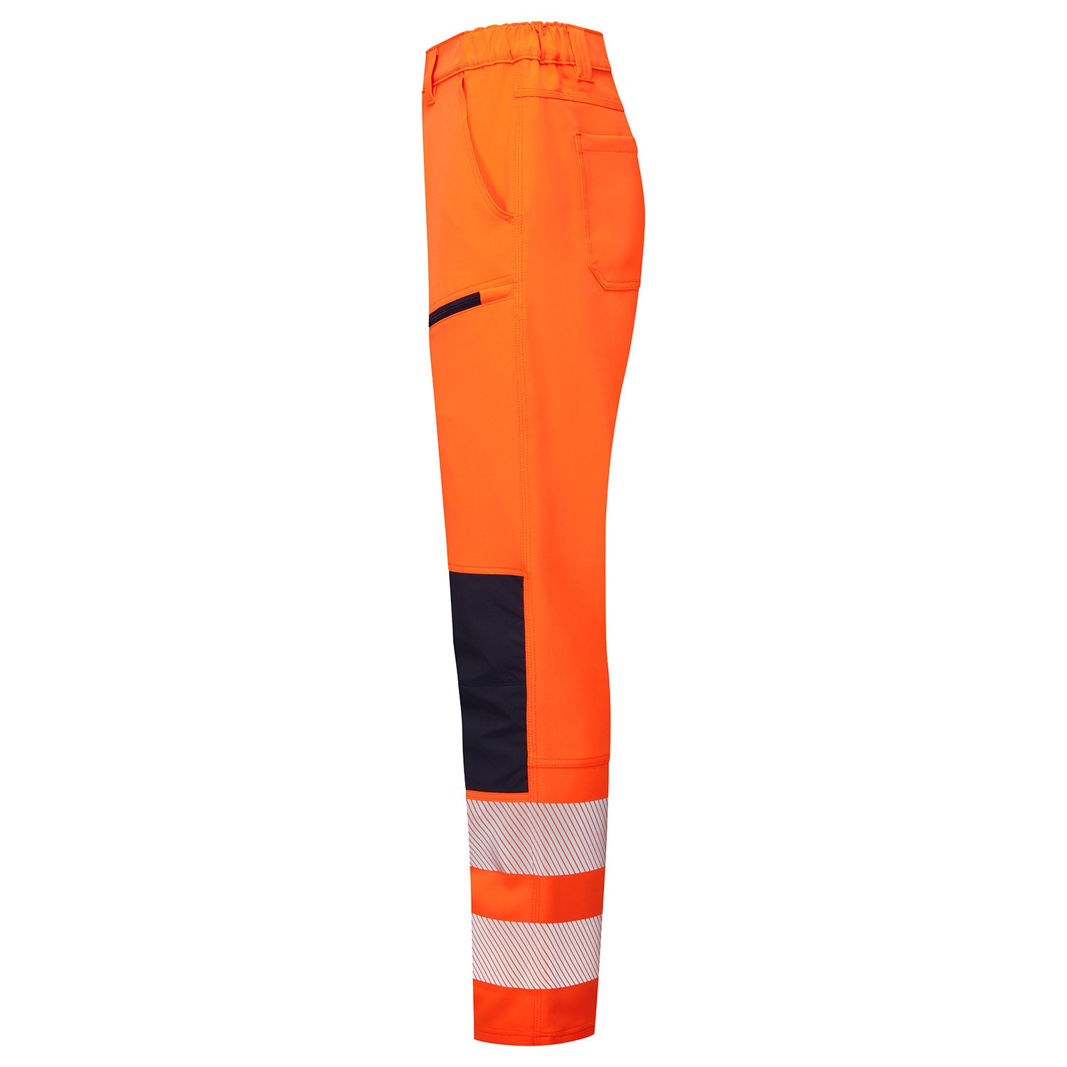 Essentials Hi Vis Eco Coolair 4-Way Stretch Yellow Trousers - ESS12 - - Customisable TROUSERS