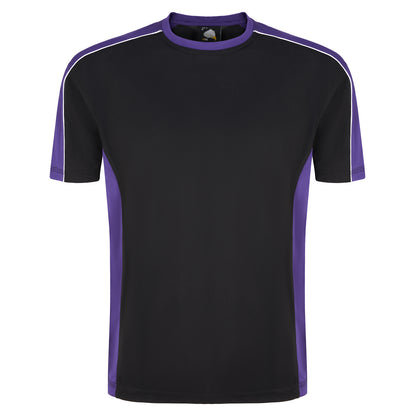 Orn Avocet Wicking T-Shirt - Black - Purple - 1008 - Black - Purple - Customisable T-Shirts &amp; Poloshirts