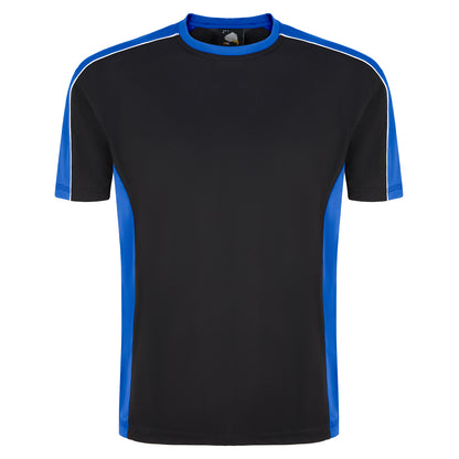 Orn Avocet Wicking T-Shirt - Black - Royal - 1008 - Black - Royal - Customisable T-Shirts &amp; Poloshirts