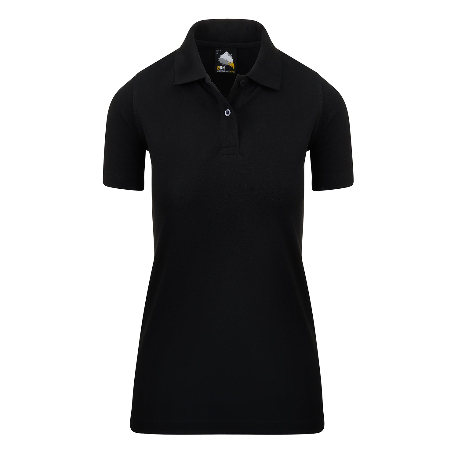 Orn Ladies Raven Poloshirt - Black - 1136 - Black - Customisable T-Shirts &amp; Poloshirts