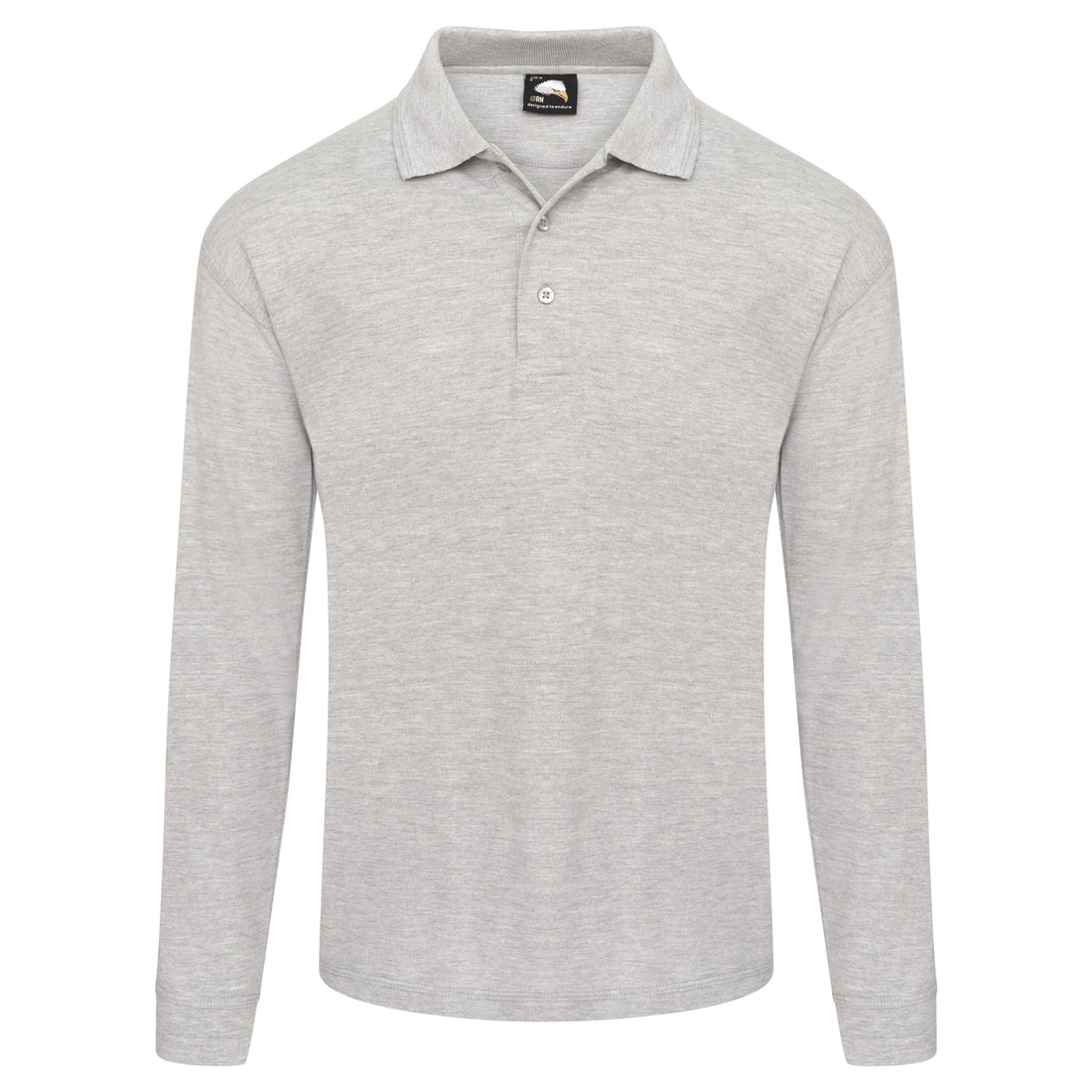 Orn Weaver Long Sleeved Poloshirt - Ash - 1170 - Ash - Customisable T-Shirts &amp; Poloshirts