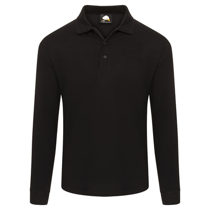 Orn Weaver Long Sleeved Poloshirt - Black - 1170 - Black - Customisable T-Shirts &amp; Poloshirts