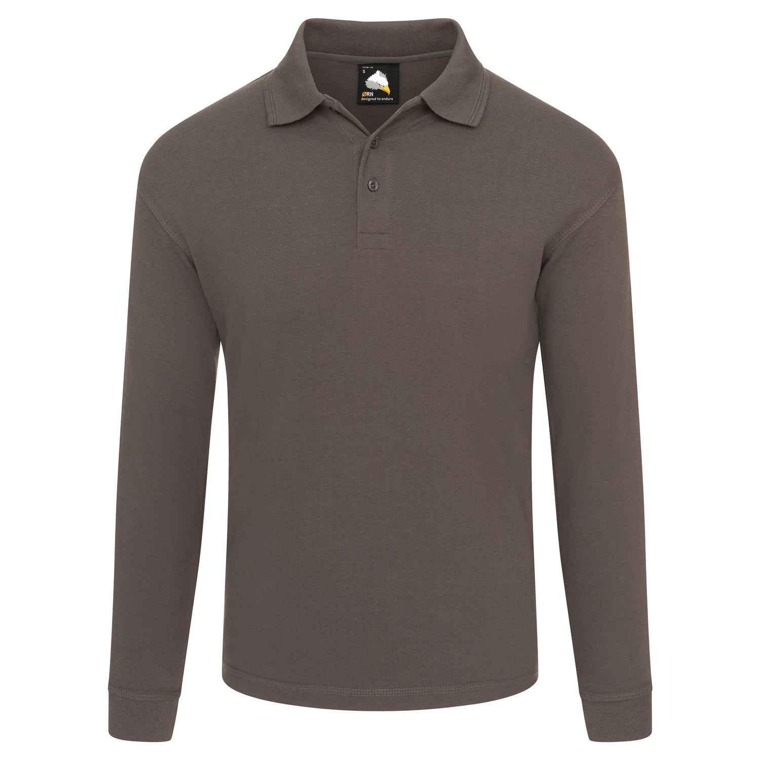 Orn Weaver Long Sleeved Poloshirt - Graphite - 1170 - Graphite - Customisable T-Shirts &amp; Poloshirts