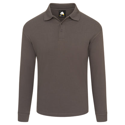 Orn Weaver Long Sleeved Poloshirt - Graphite - 1170 - Graphite - Customisable T-Shirts &amp; Poloshirts