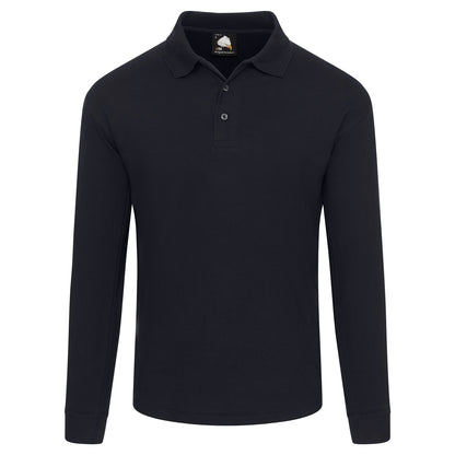 Orn Weaver Long Sleeved Poloshirt - Navy - 1170 - Navy - Customisable T-Shirts &amp; Poloshirts