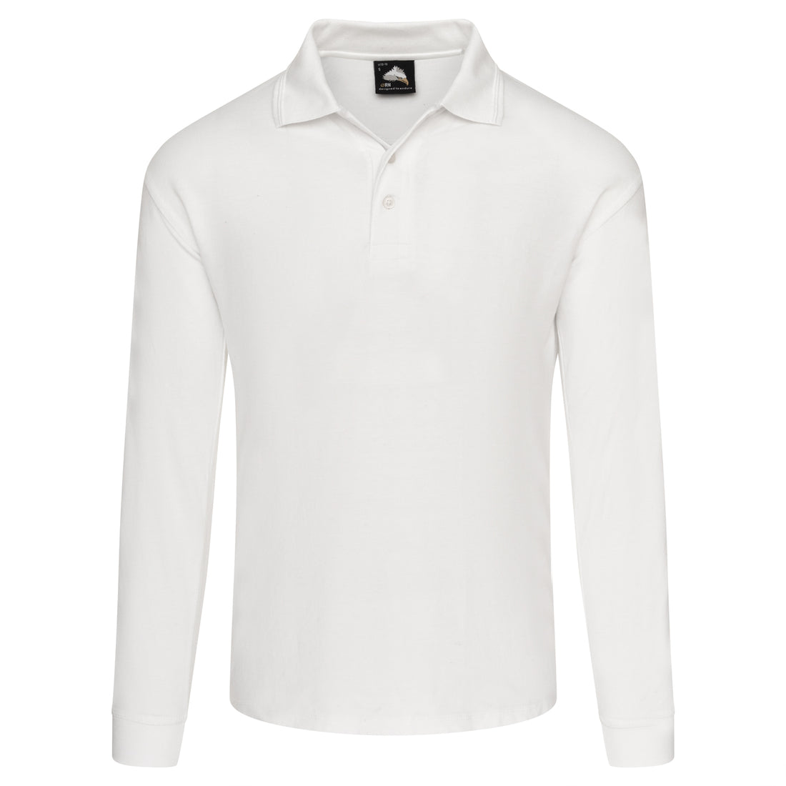 Orn Weaver Long Sleeved Poloshirt - White - 1170 - White - Customisable T-Shirts &amp; Poloshirts