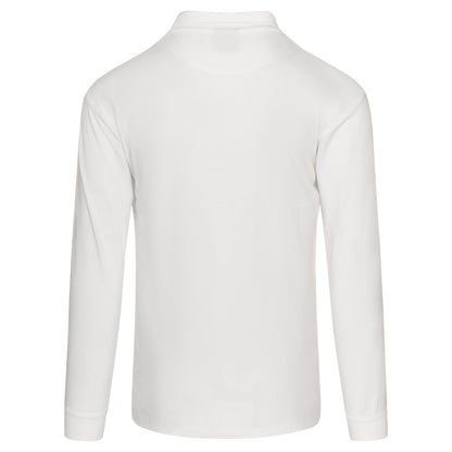 Orn Weaver Long Sleeved Poloshirt - White - 1170 - - Customisable T-Shirts &amp; Poloshirts