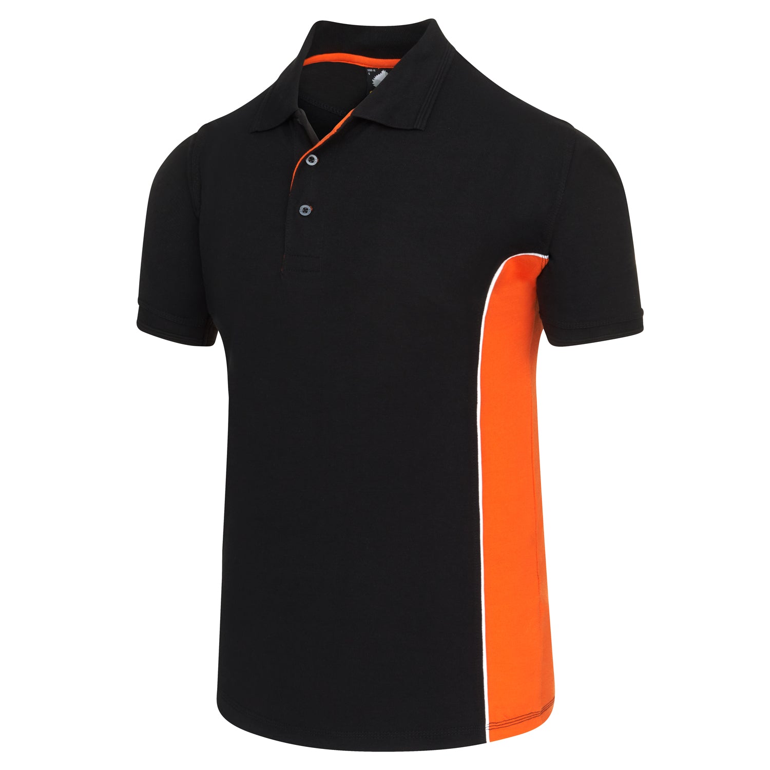 Orn Silverswift Poloshirt - Black - Orange - 1180 - - Customisable T-Shirts &amp; Poloshirts