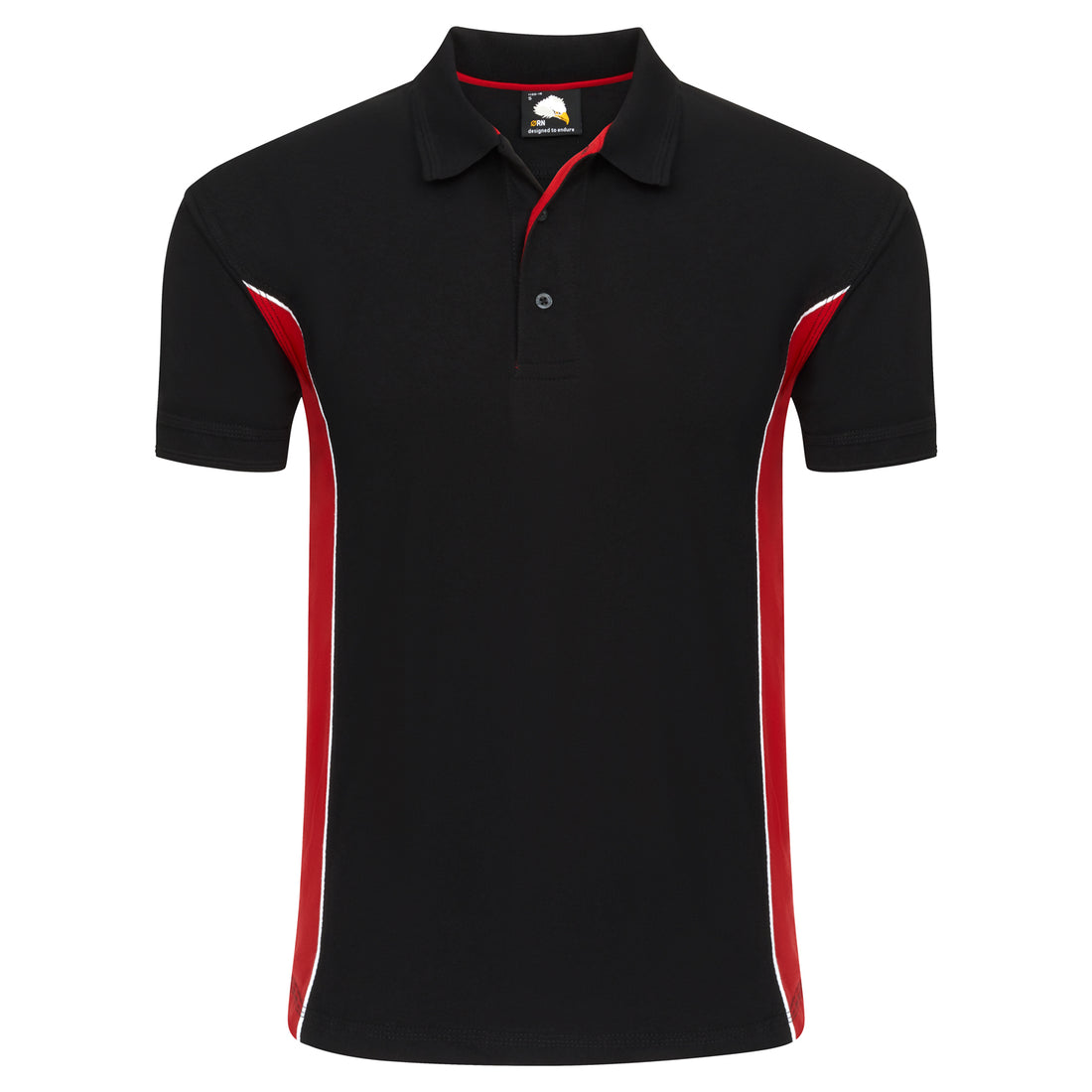 Orn Silverswift Poloshirt - Black - Red - 1180 - Black - Red - Customisable T-Shirts &amp; Poloshirts