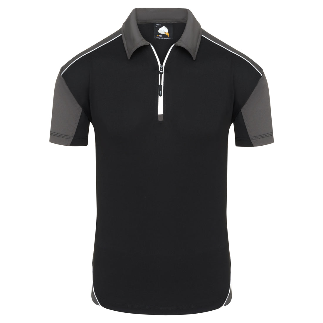 Orn Fireback Wicking Poloshirt - Black - Graphite - 1183 - Black - Graphite - Customisable T-Shirts &amp; Poloshirts
