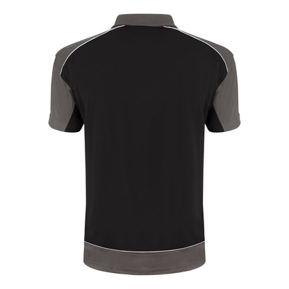 Orn Fireback Wicking Poloshirt - Black - Graphite - 1183 - - Customisable T-Shirts &amp; Poloshirts