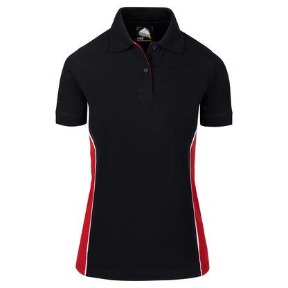 Orn Ladies Silverswift Poloshirt - Black - Red - 1186 - Black - Red - Customisable T-Shirts &amp; Poloshirts