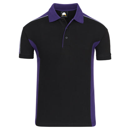 Orn Avocet Poloshirt - Black - Purple - 1188 - Black - Purple - Customisable T-Shirts &amp; Poloshirts