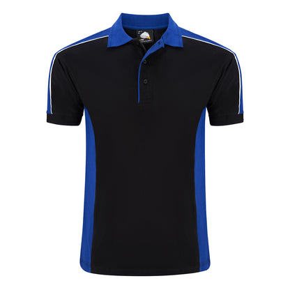 Orn Avocet Poloshirt - Black - Royal - 1188 - Black - Royal - Customisable T-Shirts &amp; Poloshirts