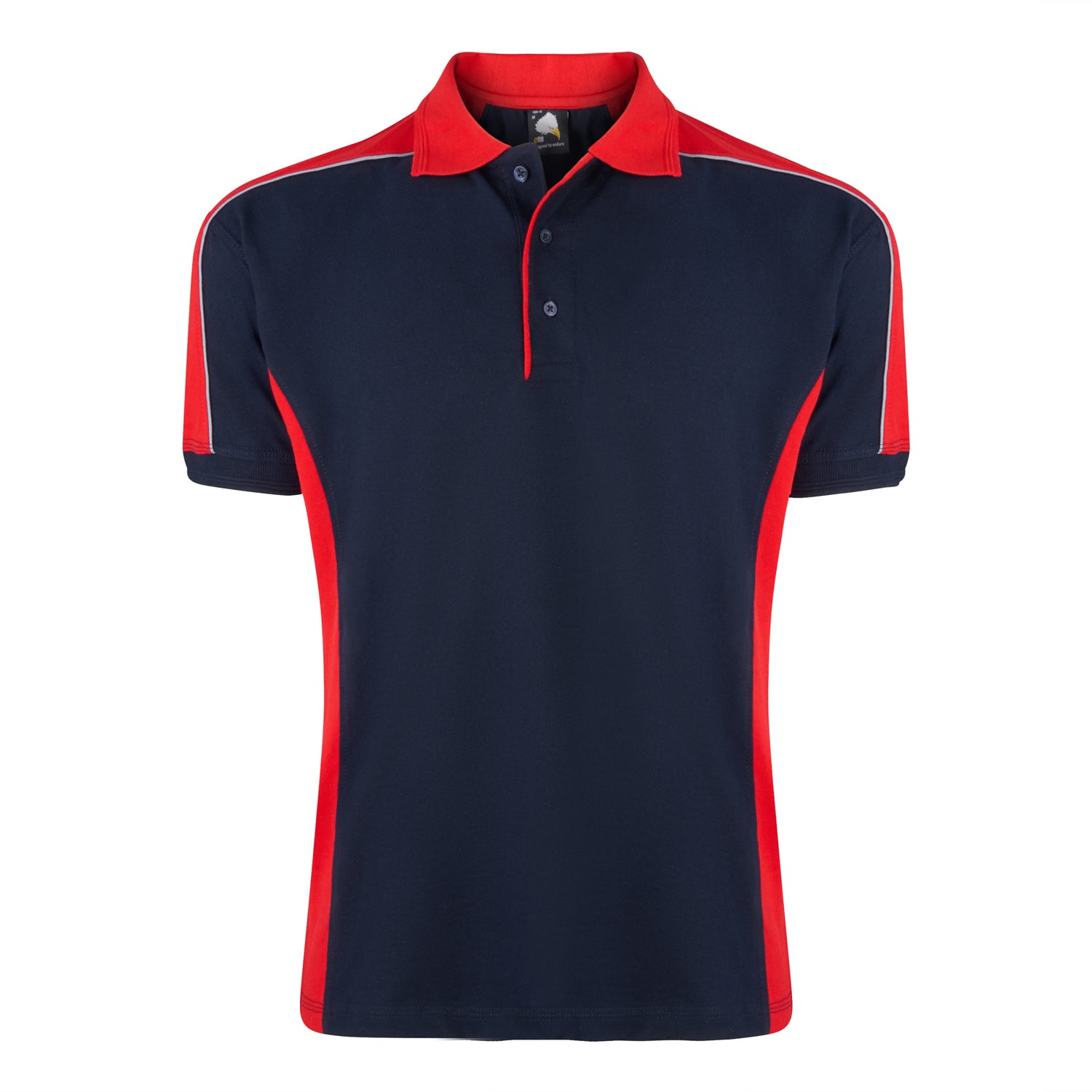 Orn Avocet Poloshirt - Navy - Red - 1188 - Navy - Red - Customisable T-Shirts &amp; Poloshirts