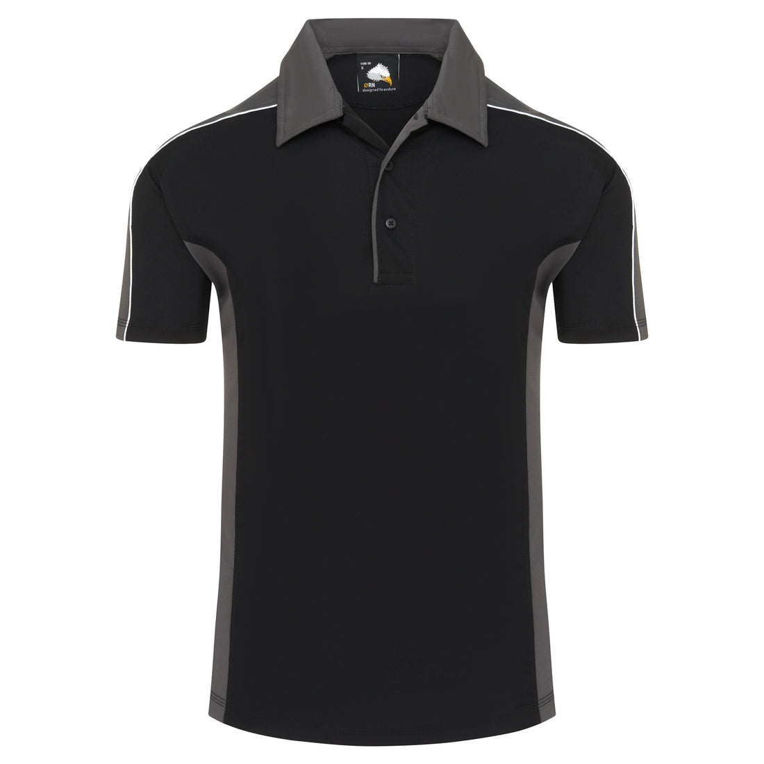 Orn Avocet Wicking Poloshirt - Black - Graphite - 1198 - Black - Graphite - Customisable T-Shirts &amp; Poloshirts
