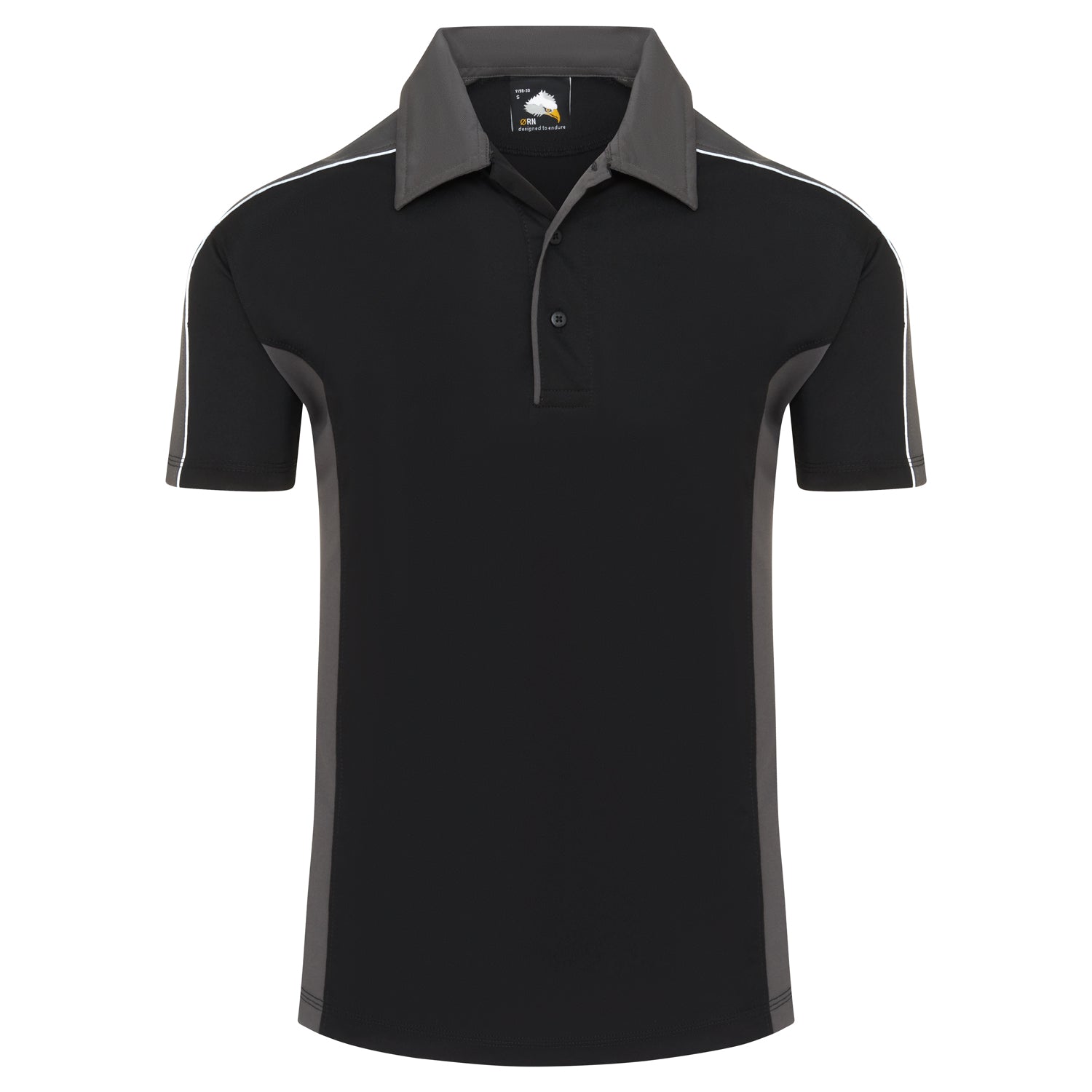 Orn Avocet Wicking Poloshirt - Black - Graphite - 1198 - Black - Graphite - Customisable T-Shirts &amp; Poloshirts