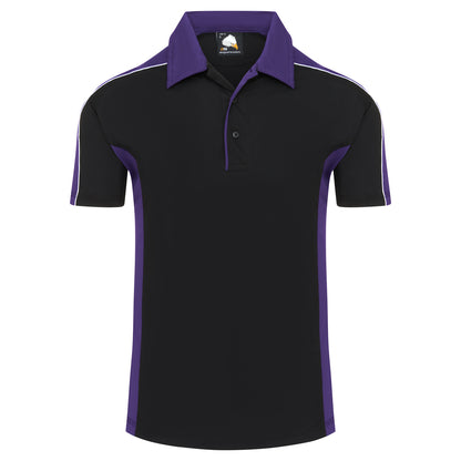 Orn Avocet Wicking Poloshirt - Black - Purple - 1198 - Black - Purple - Customisable T-Shirts &amp; Poloshirts