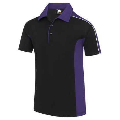 Orn Avocet Wicking Poloshirt - Black - Purple - 1198 - - Customisable T-Shirts &amp; Poloshirts