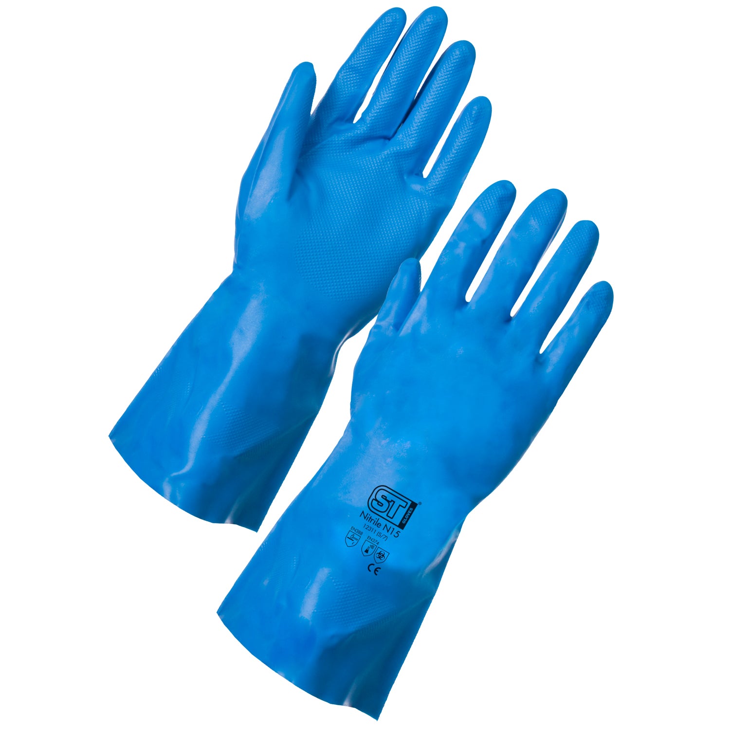 Nitrile N15 - G93 - Blue 2XLarge - Customisable Gauntlet