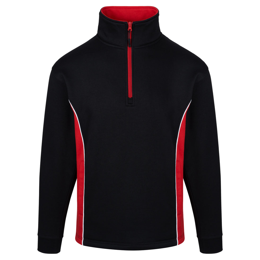 Orn Silverswift Quarter Zip Sweatshirt - Black - Red - 1278 - Black - Red - Customisable Sweatshirts &amp; Hoodies
