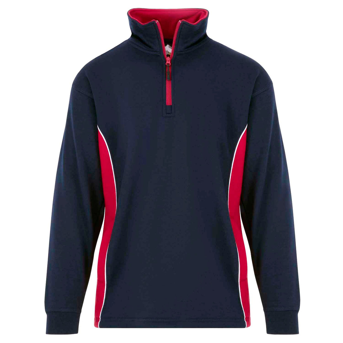 Orn Silverswift Quarter Zip Sweatshirt - Navy - Red - 1278 - Navy - Red - Customisable Sweatshirts &amp; Hoodies