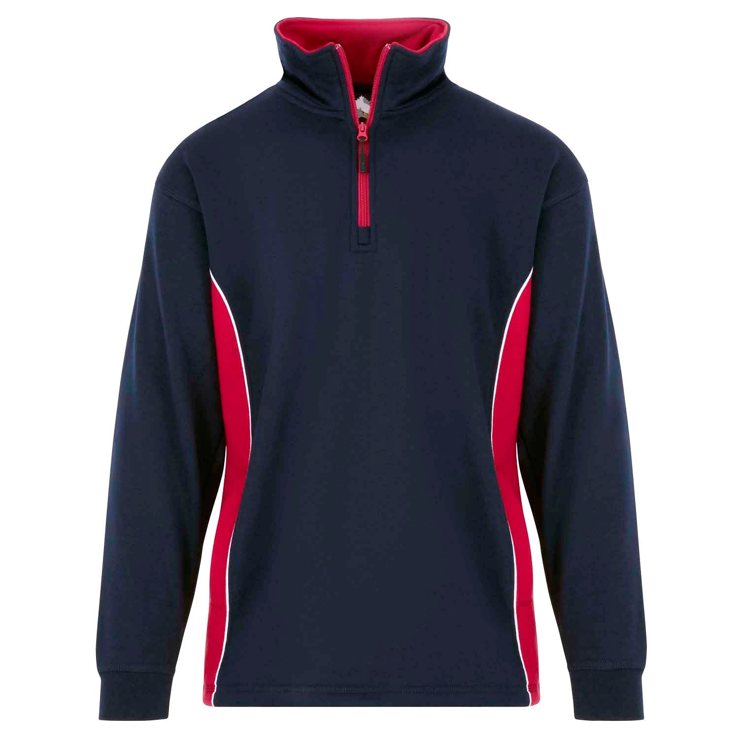 Orn Silverswift Quarter Zip Sweatshirt - Navy - Red - 1278 - Navy - Red - Customisable Sweatshirts &amp; Hoodies