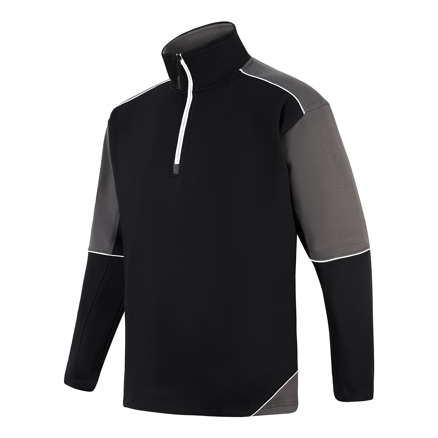Orn Fireback Quarter Zip Sweatshirt - Black - Graphite - 1283 - - Customisable Sweatshirts &amp; Hoodies