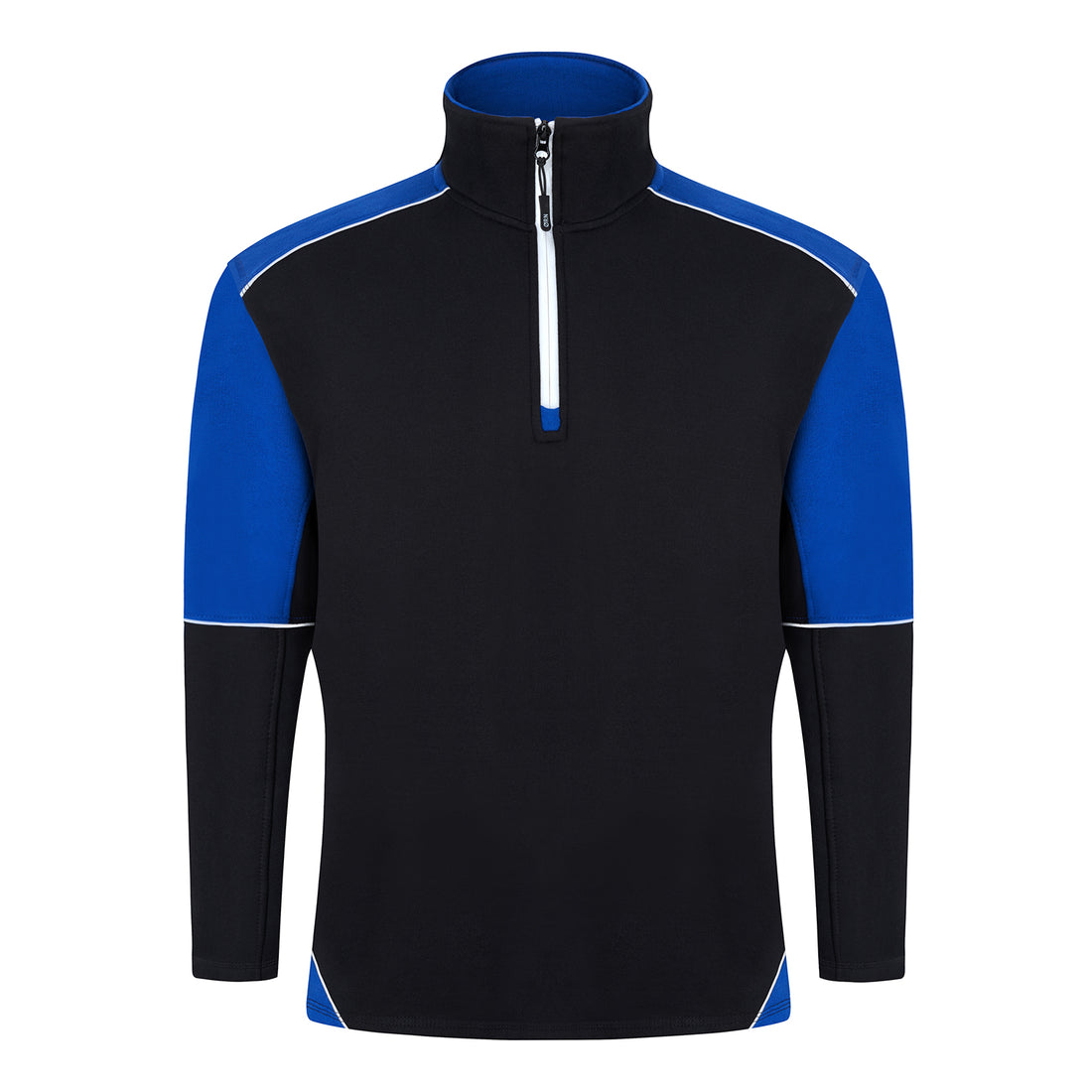 Orn Fireback Quarter Zip Sweatshirt - Black - Royal - 1283 - Black - Royal - Customisable Sweatshirts &amp; Hoodies