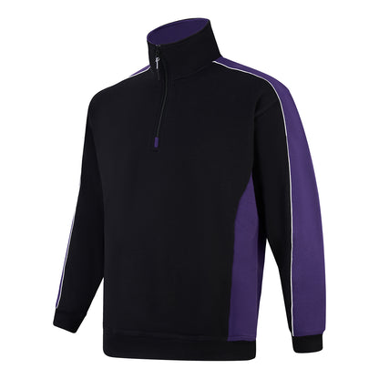 Orn Avocet Quarter Zip Sweatshirt - Black - Purple - 1288 - - Customisable Sweatshirts &amp; Hoodies