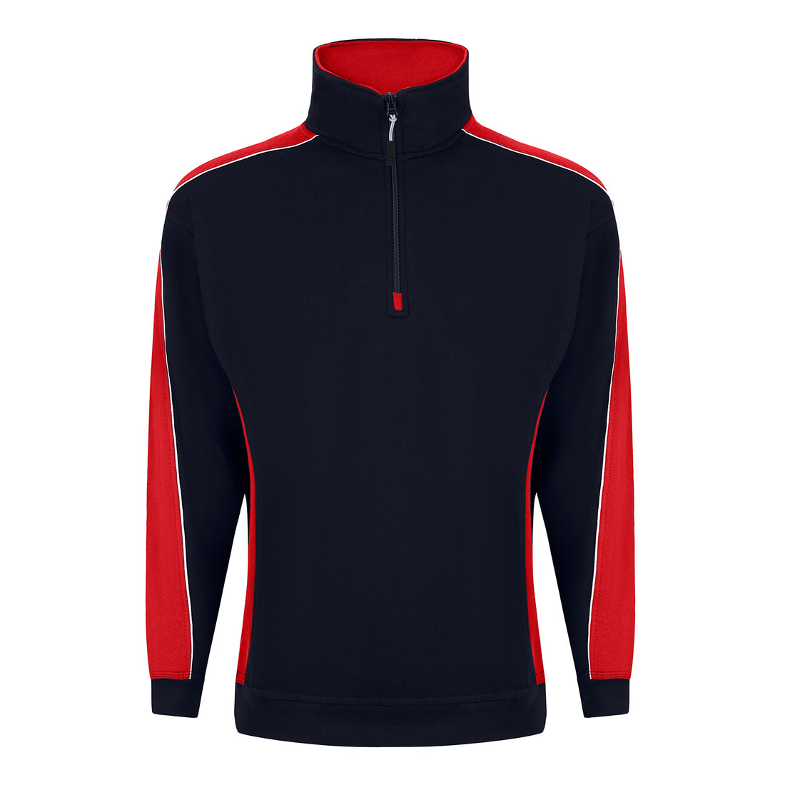 Orn Avocet Quarter Zip Sweatshirt - Navy - Red - 1288 - Navy - Red - Customisable Sweatshirts &amp; Hoodies