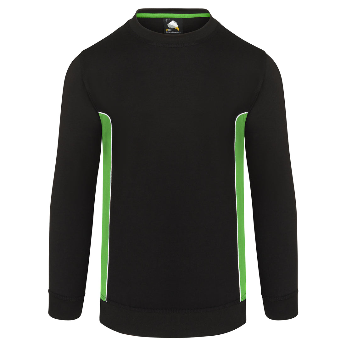 Orn Silverswift Sweatshirt - Black - Lime - 1290 - Black - Lime - Customisable Sweatshirts &amp; Hoodies