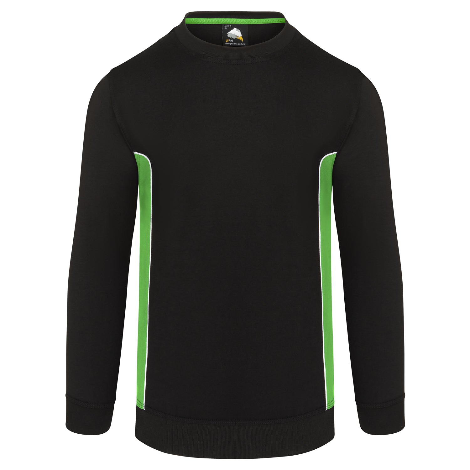 Orn Silverswift Sweatshirt - Black - Lime - 1290 - Black - Lime - Customisable Sweatshirts &amp; Hoodies