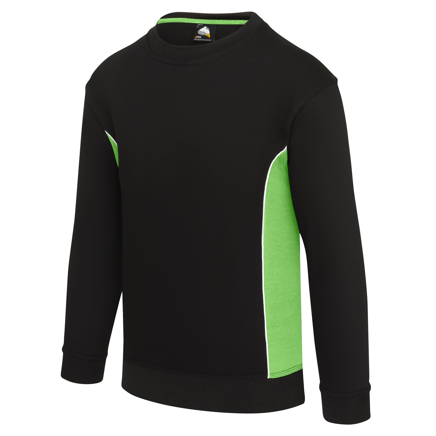 Orn Silverswift Sweatshirt - Black - Lime - 1290 - - Customisable Sweatshirts &amp; Hoodies