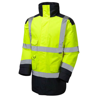 Leo Tawstock ISO 20471 Class 3 Anorak Jacket A01 - Yellow Navy - Customisable Jackets