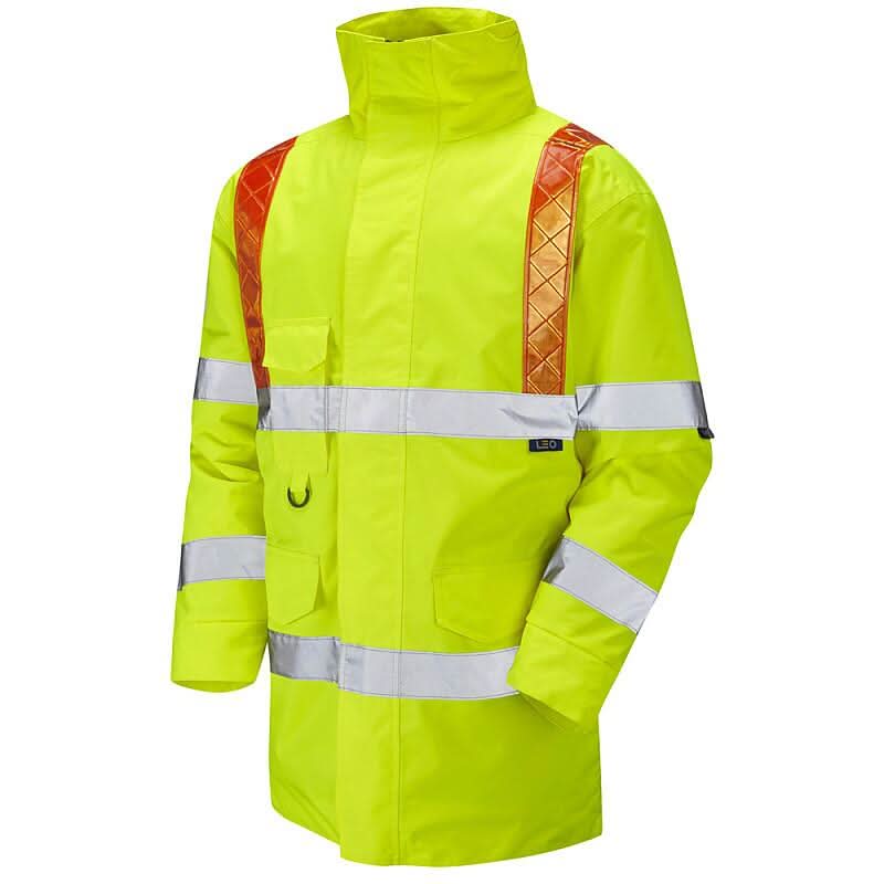Leo Putford ISO 20471 Class 3 Orange Brace Anorak Jacket A02 - Yellow - Customisable Jacket