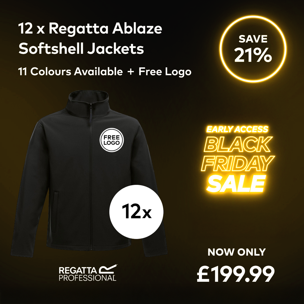 12 x Regatta Ablaze Softshell Jackets + Free Logo - TRA628