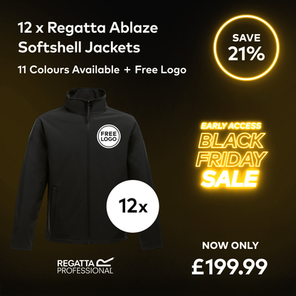 12 x Regatta Ablaze Softshell Jackets + Free Logo - TRA628